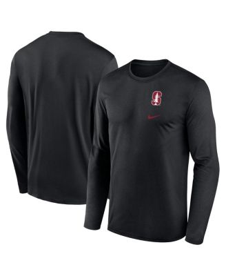 Nike - Men's Black Stanford Cardinal Primary Stack Legend Long Sleeve T-shirt