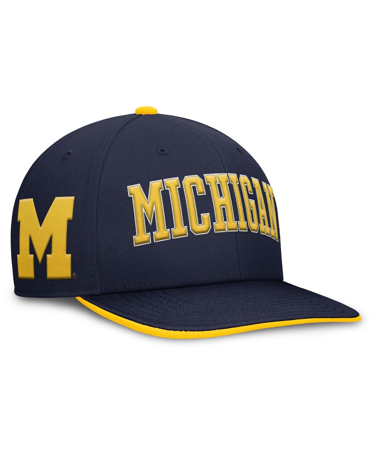 JORDAN MEN'S NAVY MICHIGAN WOLVERINES ATHLETICS PRO ADJUSTABLE HAT 