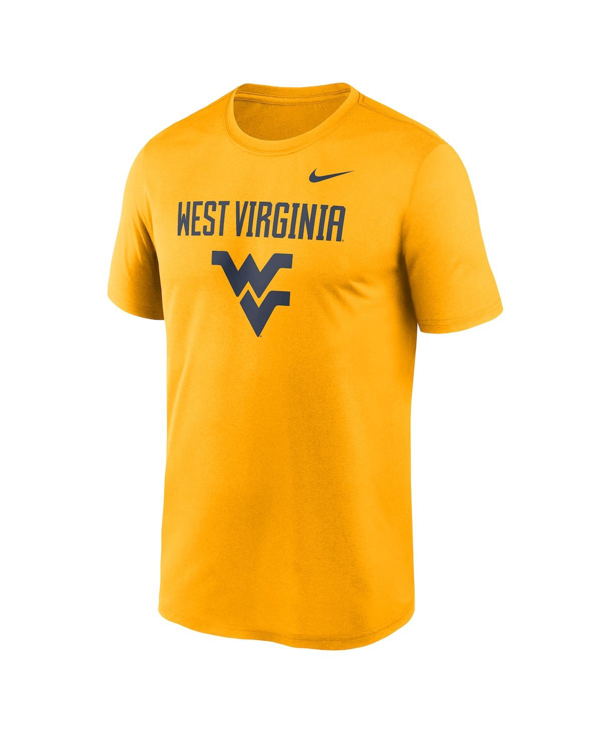 Nike Men's Gold West Virginia Mountaineers Lockup Legend Performance T-shirt In Gold