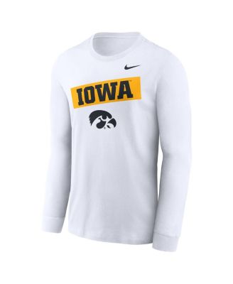 Men's White Iowa Hawkeyes Two-Hit Classic Location Long Sleeve T-Shirt
