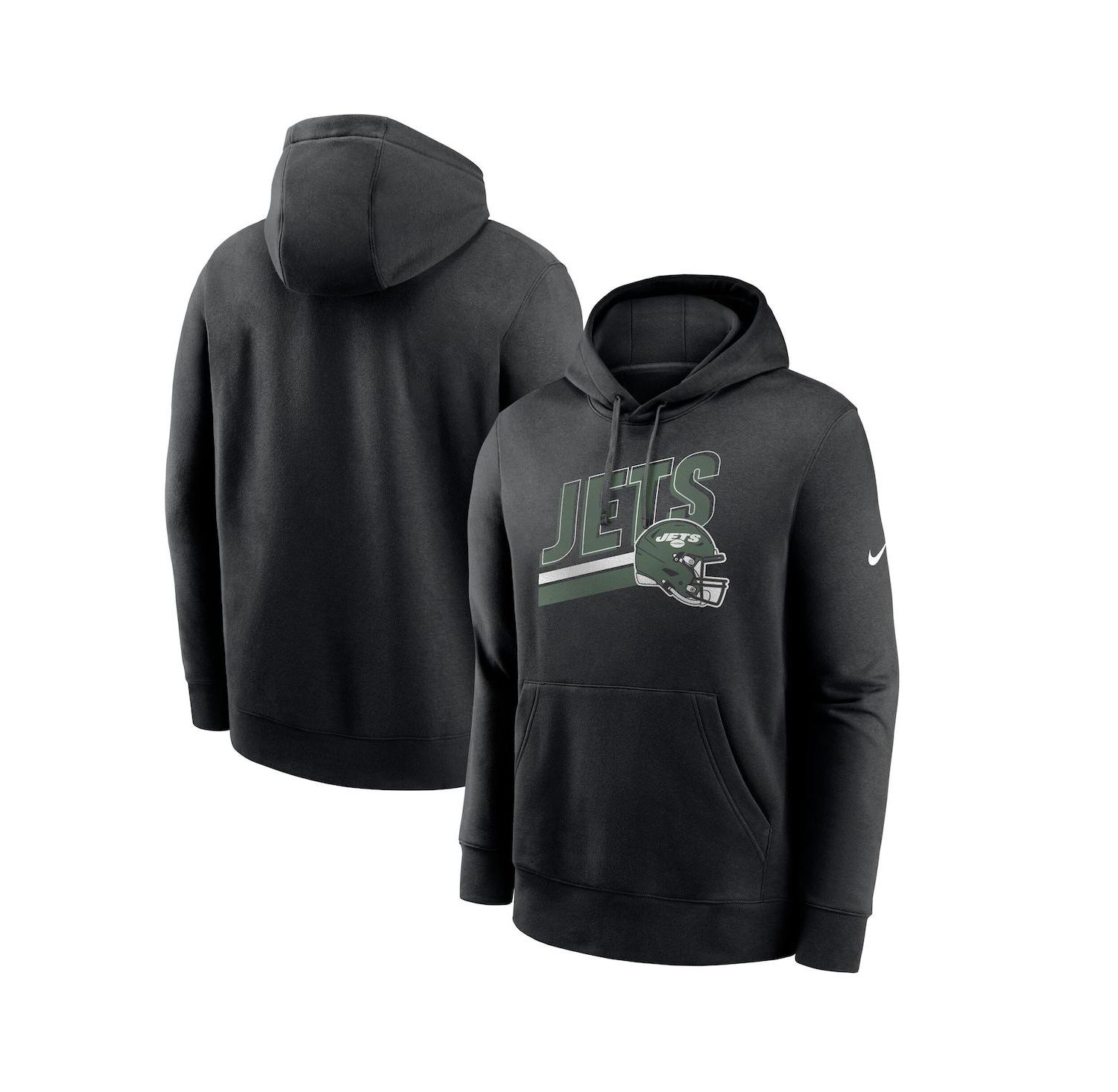 Men's Black New York Jets Club Fleece Pullover Hoodie