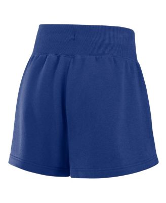 Women's Royal/White Los Angeles Dodgers Color-Block Phoenix Fleece Lounge Shorts