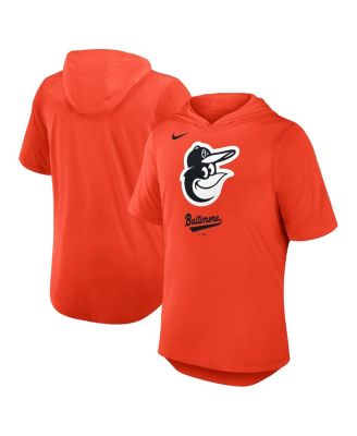 Nike - Men's Orange Baltimore Orioles Tri-Blend Performance Hoodie T-shirt
