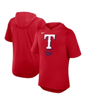 Nike - Men's Red Texas Rangers Tri-Blend Performance Hoodie T-shirt