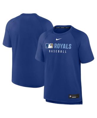 Nike - Men's Royal Kansas City Royals Authentic Collection Pregame Raglan Performance T-Shirt