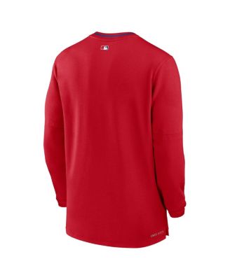 Men's Red Philadelphia Phillies Authentic Collection Performance Half-Zip Top