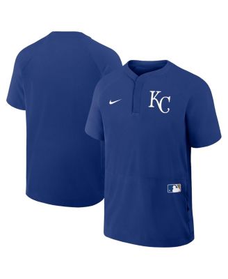 Nike - Men's Royal Kansas City Royals Authentic Collection Raglan Short Sleeve Windshirt