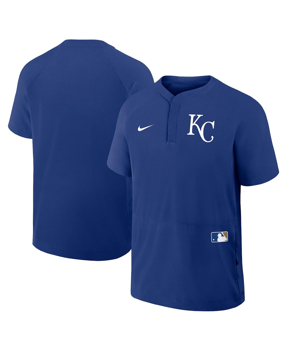 Nike Men's Royal Kansas City Royals Authentic Collection Raglan Short Sleeve Windshirt In Royal