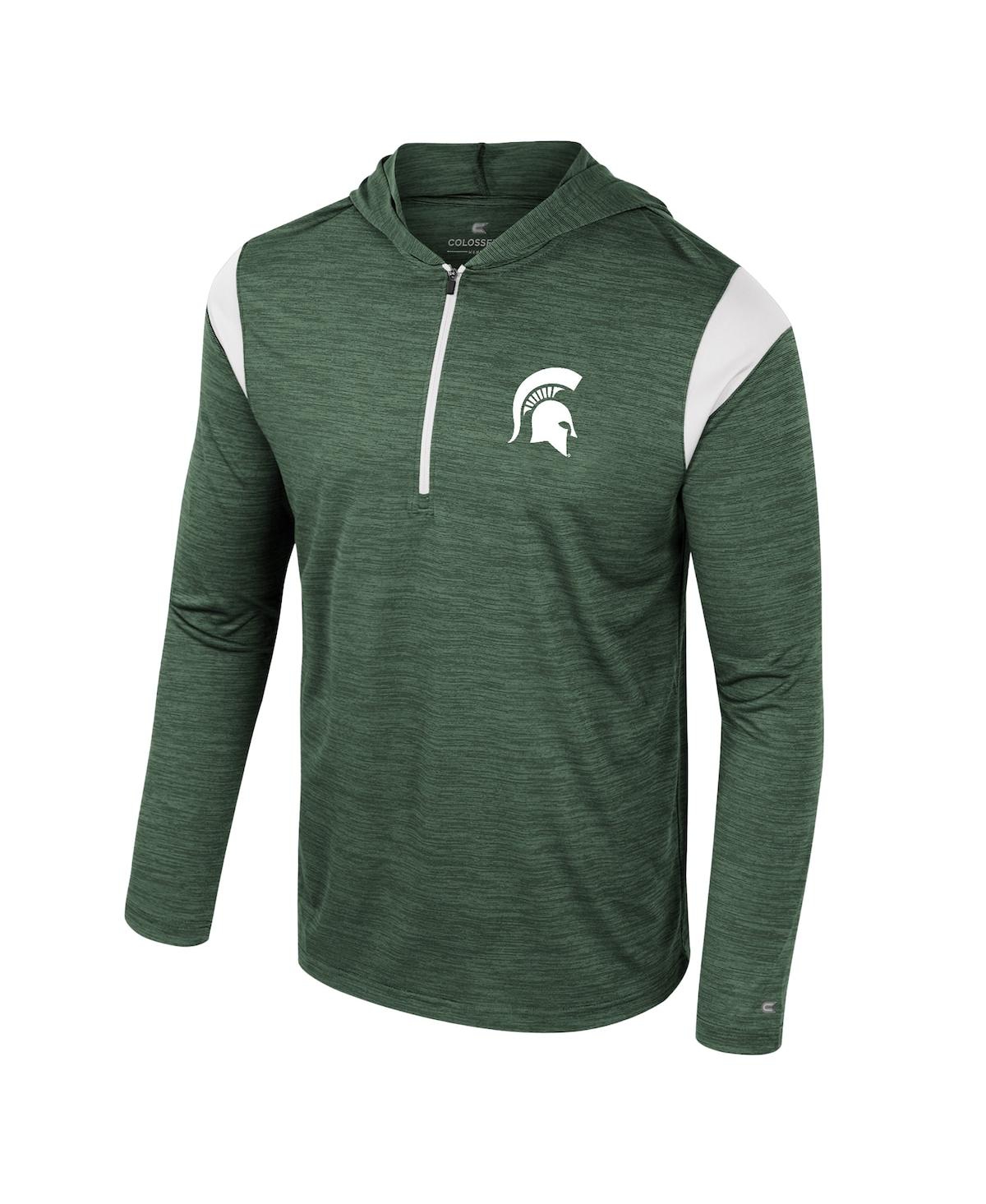 Colosseum Men's Green Michigan State Spartans Dozer Half-zip Windshirt In Green