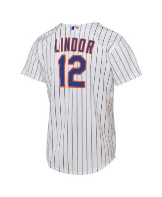 Big Boys and Girls Francisco Lindor White New York Mets Home Replica Player Jersey
