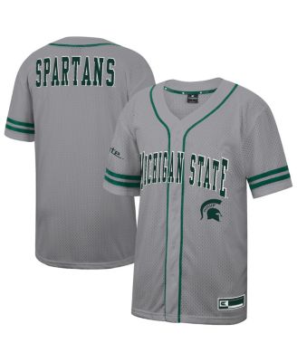 Colosseum - Men's Gray Michigan State Spartans Free Spirited Baseball Jersey