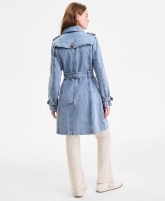 Women's Double-Breasted Denim Trench Coat