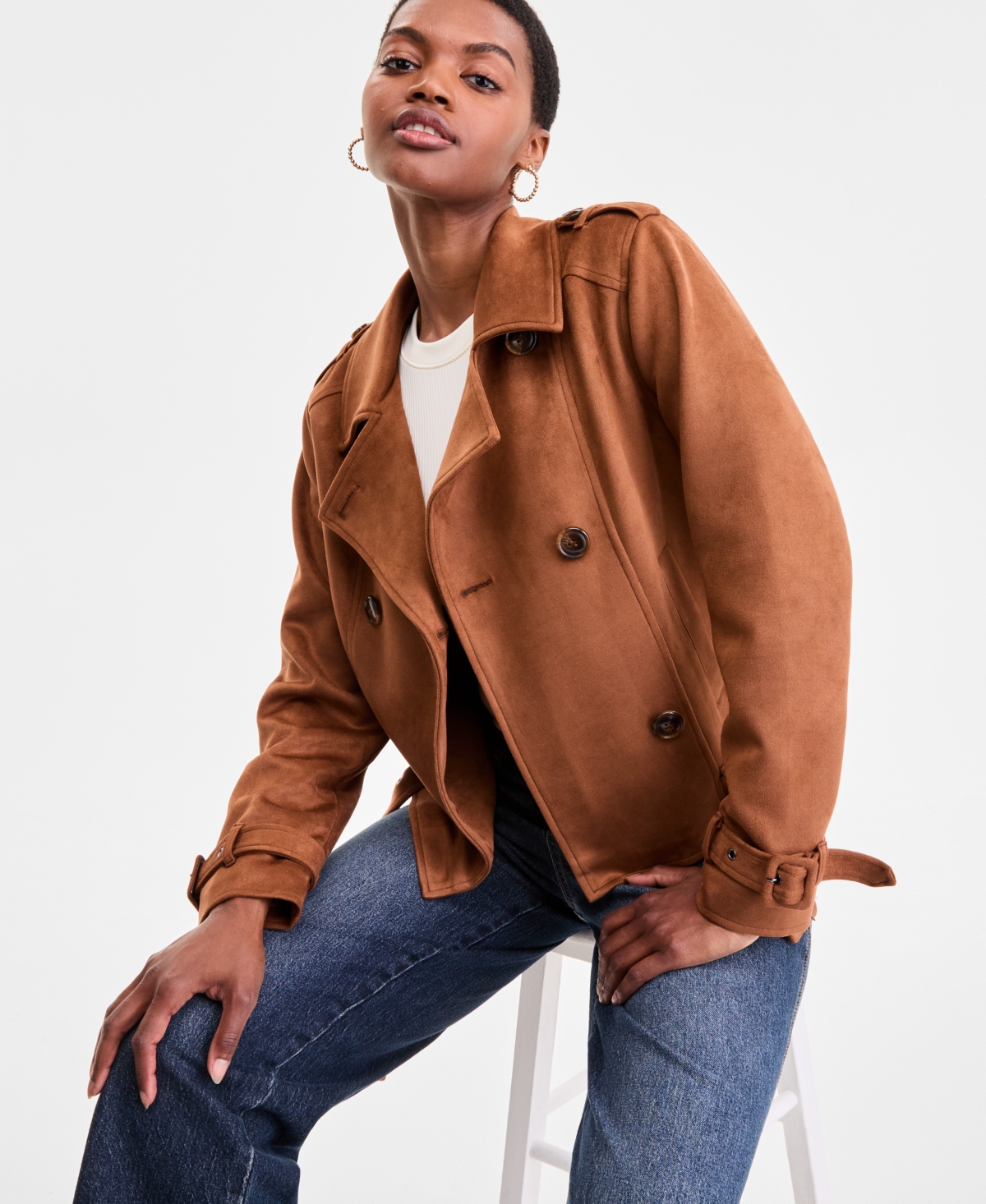 Steve Madden Women's Belted Faux-Leather Jacket