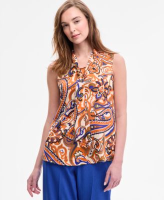 Tahari ASL - Women's Sleeveless Tie-Neck Blouse