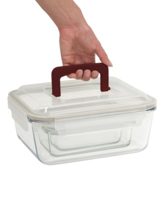 8-Piece Rectangular Glass Container Food Storage Set