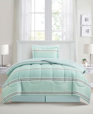 Sunham - Aiden Striped Comforter Set