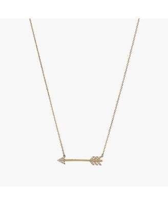 Sterling Silver 18k Gold Plated Chevron Arrow Pendant Necklace