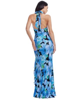 Women's Kathleen Ruffle-Trim Halter Gown 