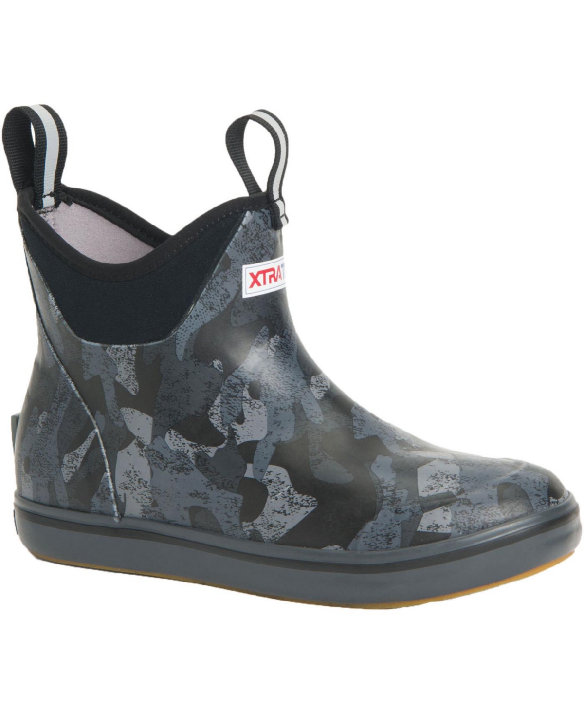 Women's 6 in Black Camo Ankle Deck Boot