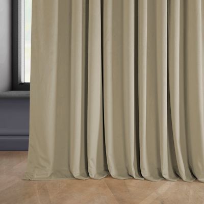Extra Wide Heritage Plush Velvet Room Darkening Curtain