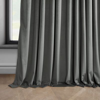 Extra Wide Heritage Plush Velvet Room Darkening Curtain
