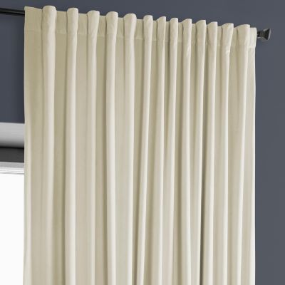 Extra Wide Heritage Plush Velvet Room Darkening Curtain