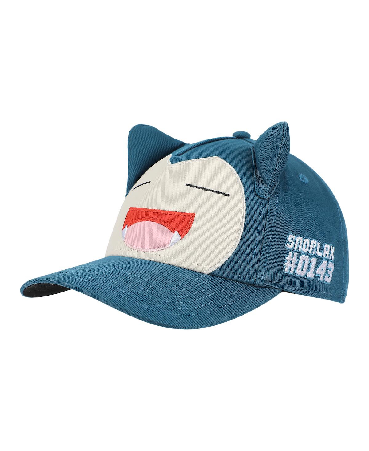 Big Face Snorlax Adult Blue Traditional Adjustable Hat - Pokemon big face snorlax