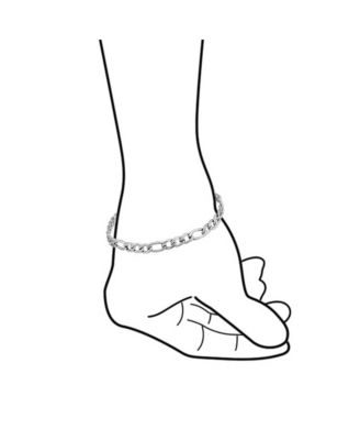 Flat Figaro Link 5MM Necklace & Bracelet Set Black Gold Tone Stainless Steel