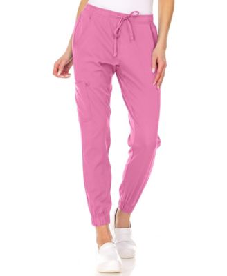 Plus Size Leah 5-Pocket Stretch Cargo Jogger Scrub Pants Yellow 3X Large