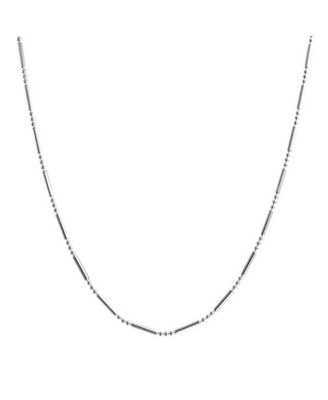 Bead Bar Ball 1.5MM Sterling Silver Chain Necklace for Nickel-Free Italy Made