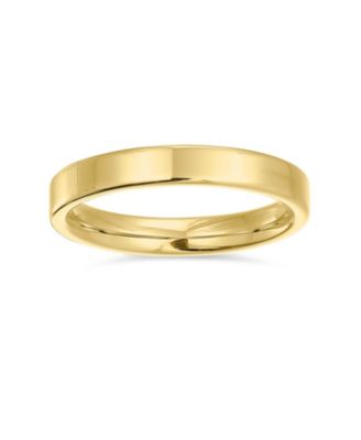 Plain Simple Thin Flat Band Rings Polished Titanium Comfort Fit 3MM