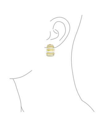 Geometric Shrimp Half Hoop Clip-On Earrings for Non-Pierced Ears Gold Silver