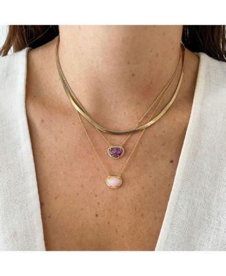 Birthstone Necklace 14k Gold Vermeil