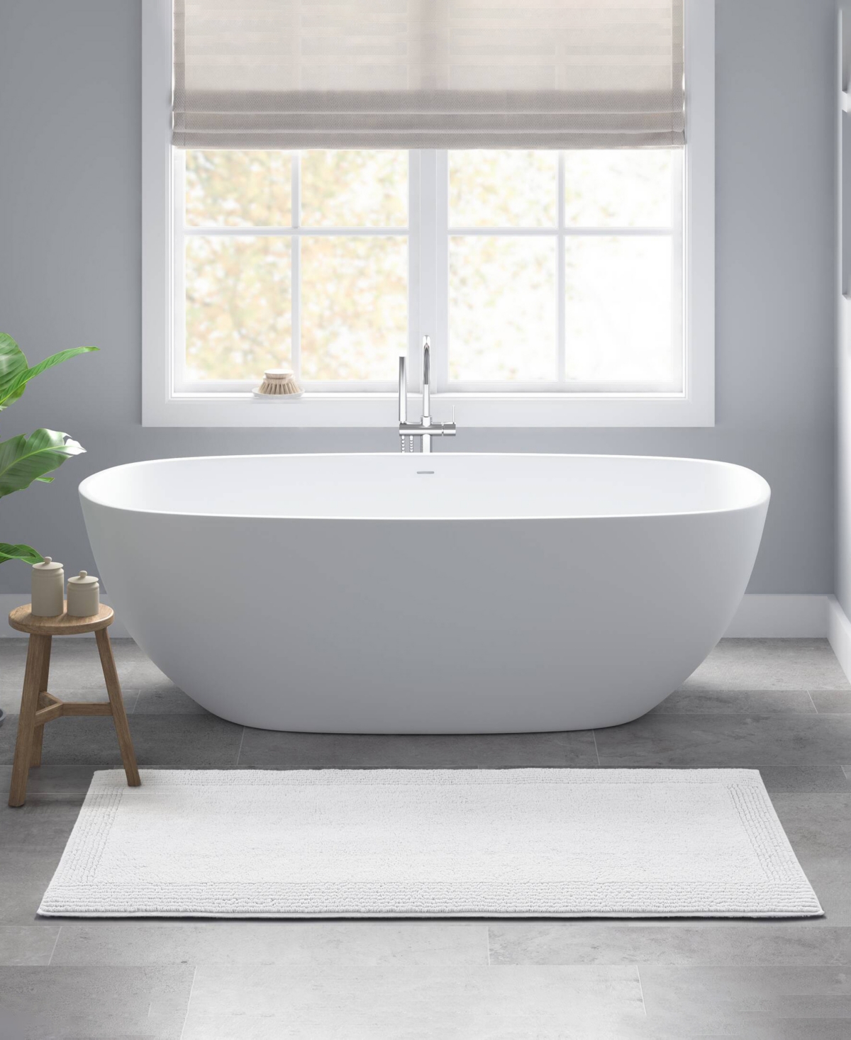 Madison Park Signature Splendor Reversible Tufted Cotton Bath Rug, 24" X 60"