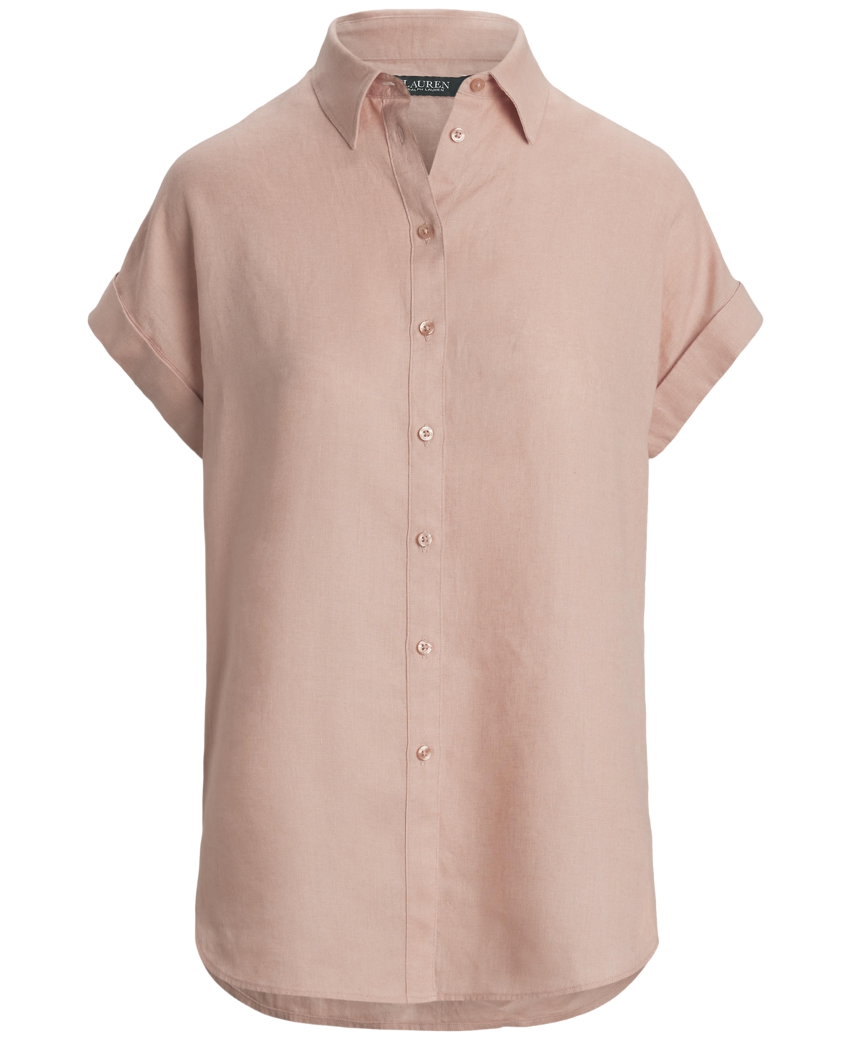RALPH LAUREN DOLMAN-SLEEVE 100% LINEN SHIRT, REGULAR & PETITE 