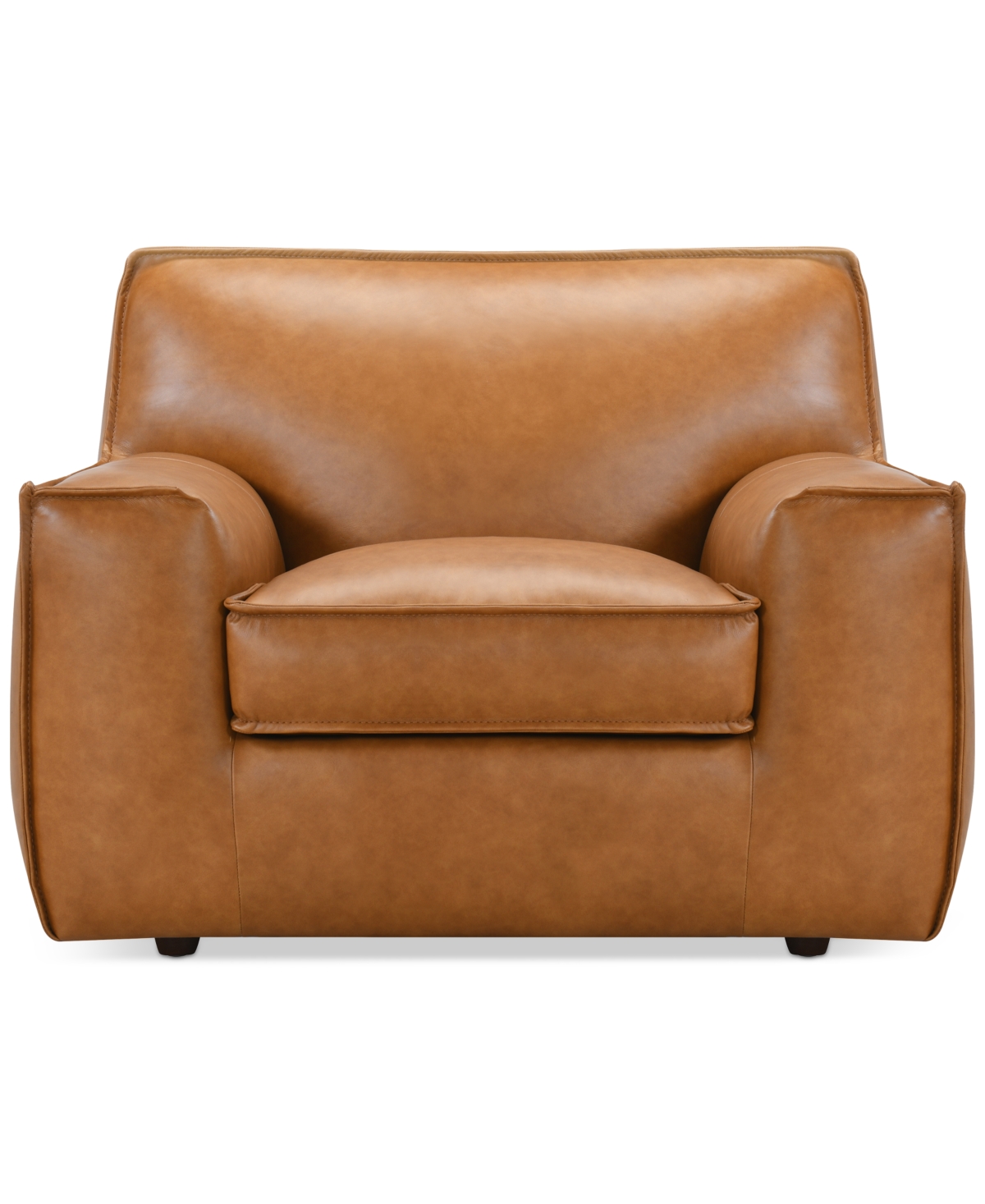 Macy's Glympton 44" Leather Arm Chair, Exclusively At
