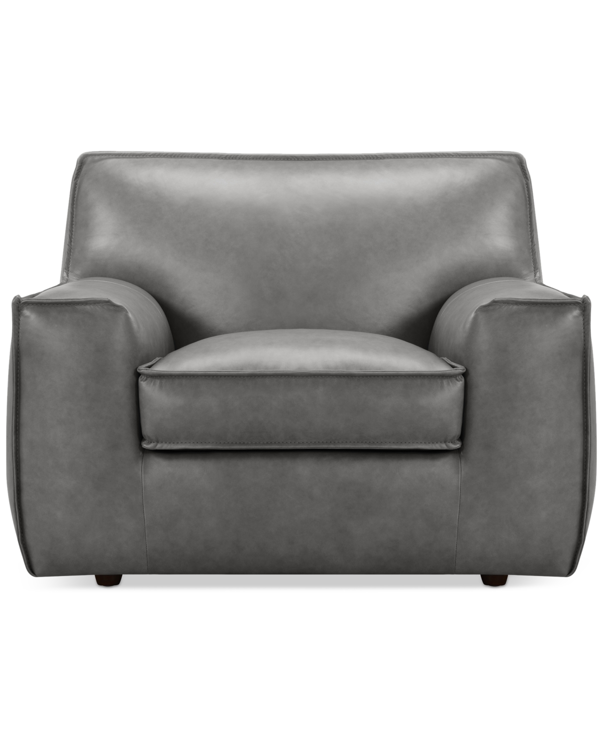 Macy's Glympton 44" Leather Arm Chair, Exclusively At