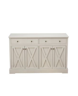 Vintage White Sideboard with Drawers and Doors for Storage