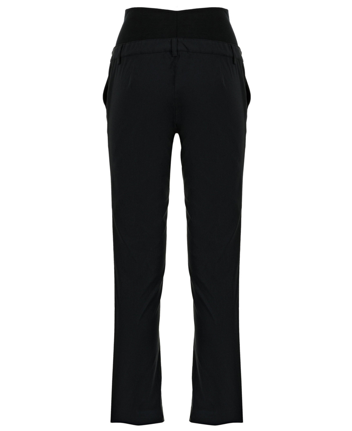 Pietro Brunelli Maternity Maternity Super Stretch Straight Slim Fit Elwood Trousers In Black