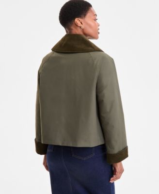 Women's Nora Oversized-Collar Utility Jacket, Exclusively at Macy's