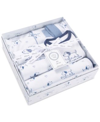 Baby Boys Cotton Puppy Toile Gift Box, 6 Piece Set