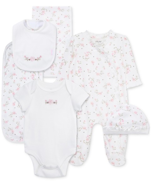 Подарочный набор Little Me Vintage Rose для малышек, 6 предметов