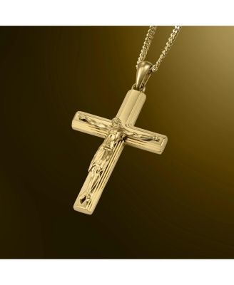 Men's Crucifix Pendant Necklace, 21" Chain