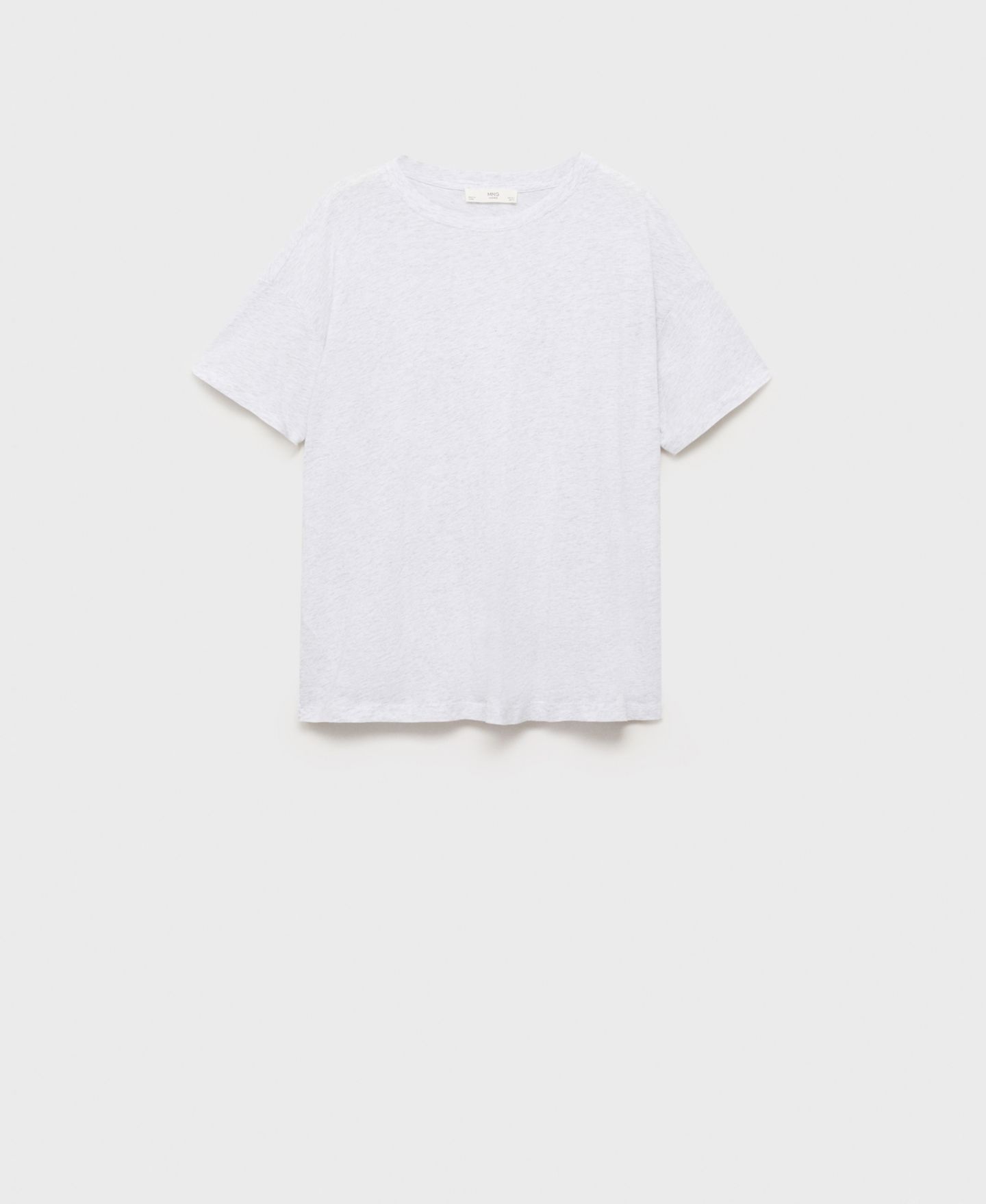 Женская футболка Mango Short-Sleeved Cotton, цвет: Ванильный — фото 5
