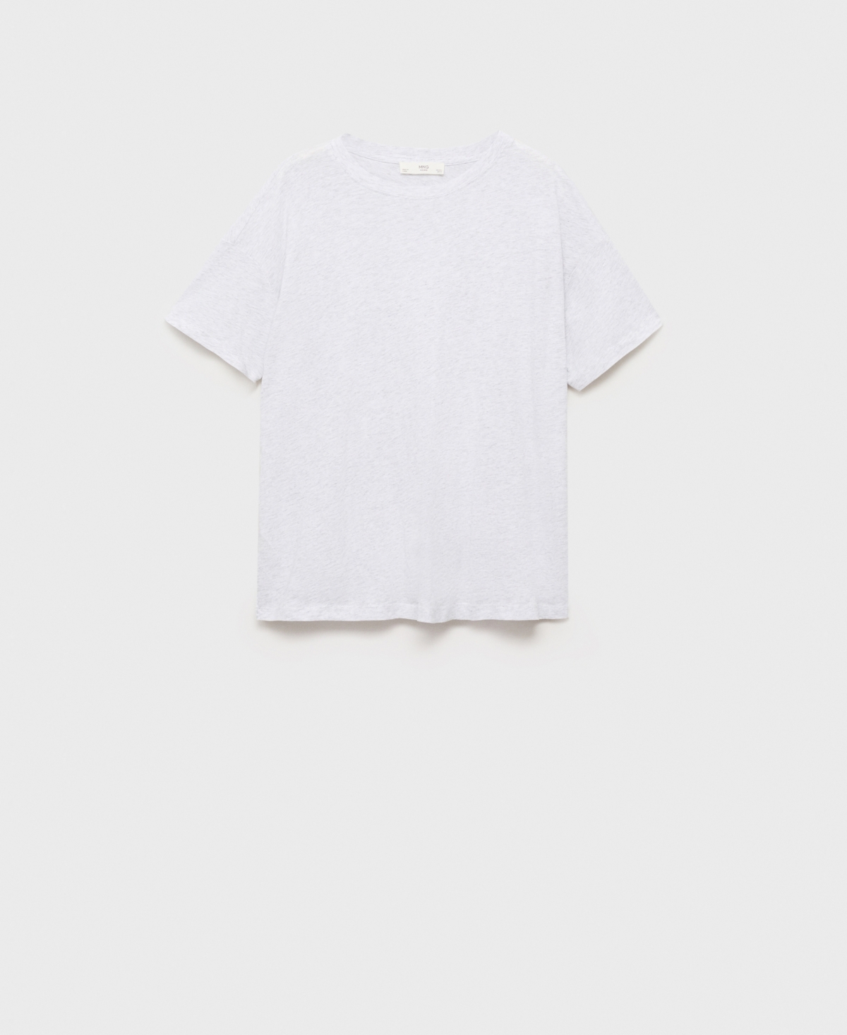 Mango Cotton Crewneck T-shirt In Neutral