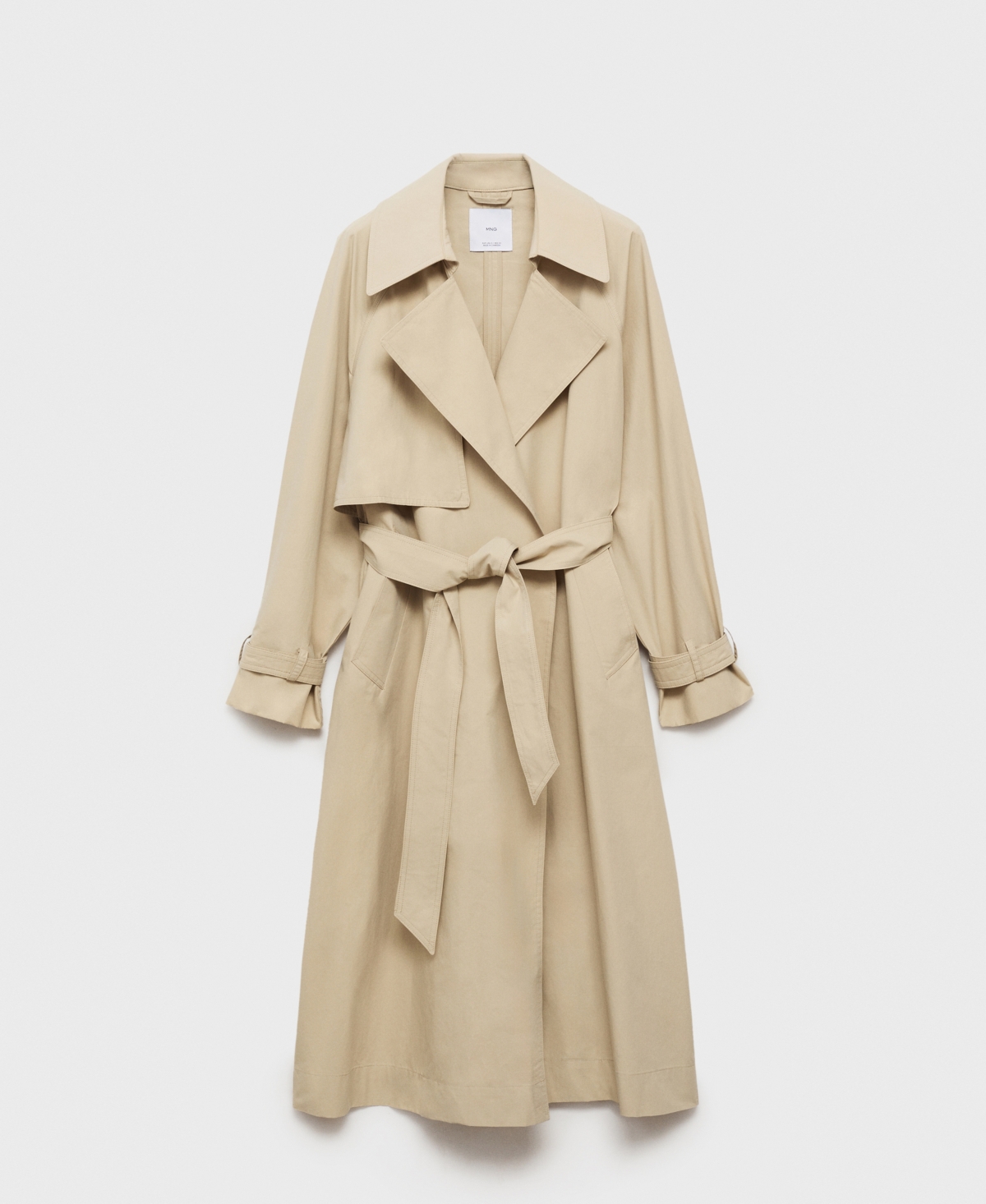 Mango Cotton Trench Coat In Neutral
