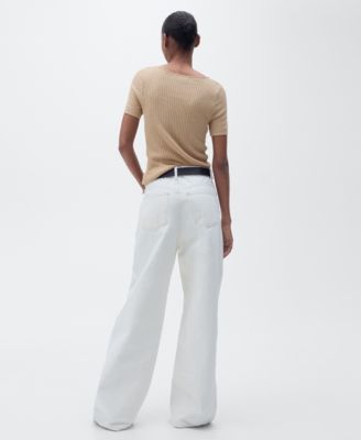 Women's Linen-Blend Knitted Sweater