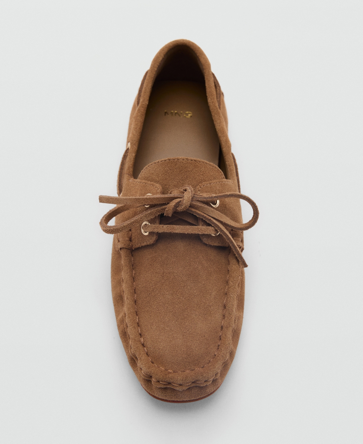 Mango Women's Suede Boat Shoes In Medium Brown