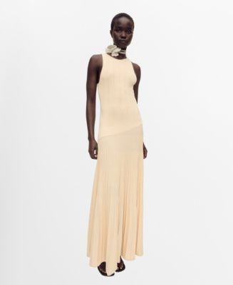mango pleated knitted dress Mango Women's Pleated Knitted Dress