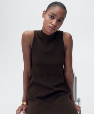 Women's Perkins-Neck Knitted Dress